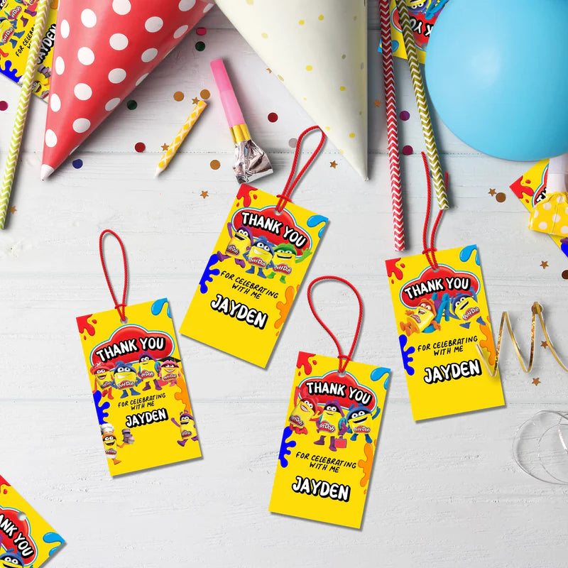 Play-Doh Birthday Decorations, Playdoh Party Supplies, Play Doh Themed, Toys Digital Template, Editable Play Doh Image SVG PNG