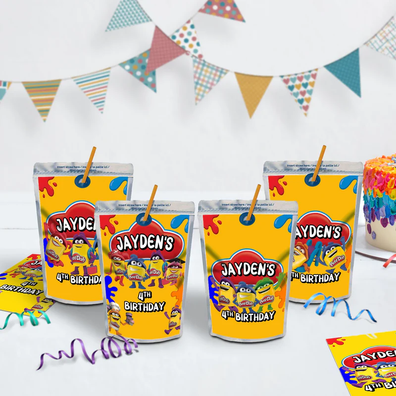 Play-Doh Birthday Decorations, Playdoh Party Supplies, Play Doh Themed, Toys Digital Template, Editable Play Doh Image SVG PNG