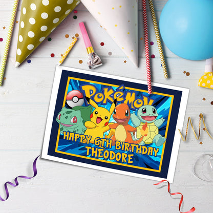 Personalize Your Cake with Pokemon Edible Images - Rectangle Shape - Get Yours Today