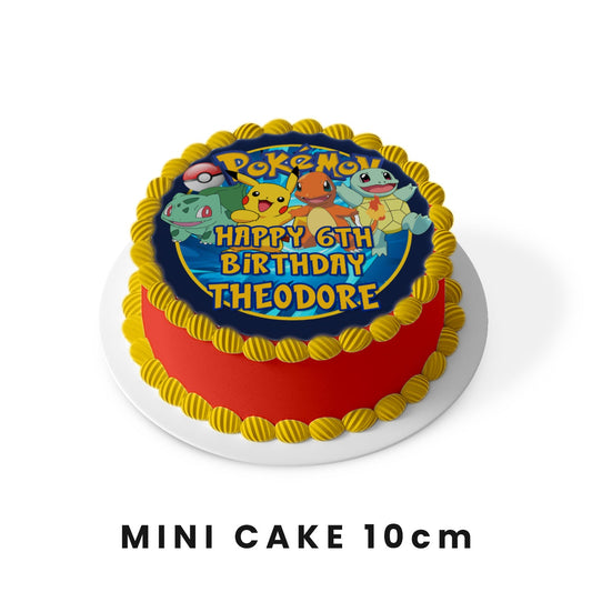 Round edible Pokemon cake images for personalized sheet cakes