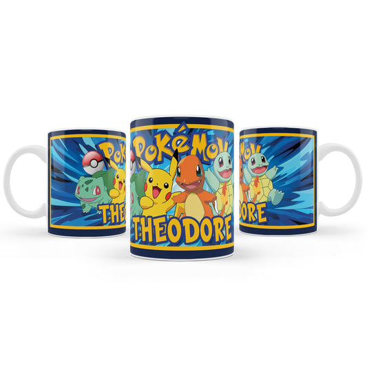 Pokemon-themed sublimation mugs for gifts or party favors