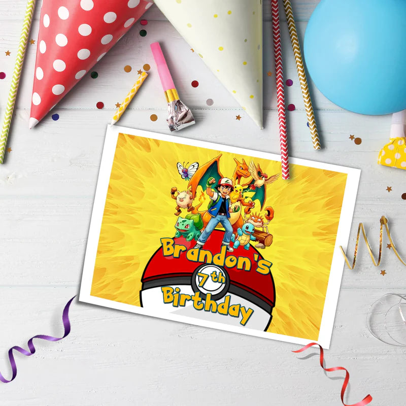 Custom Pokemon Icing Sheet Cake Topper Images