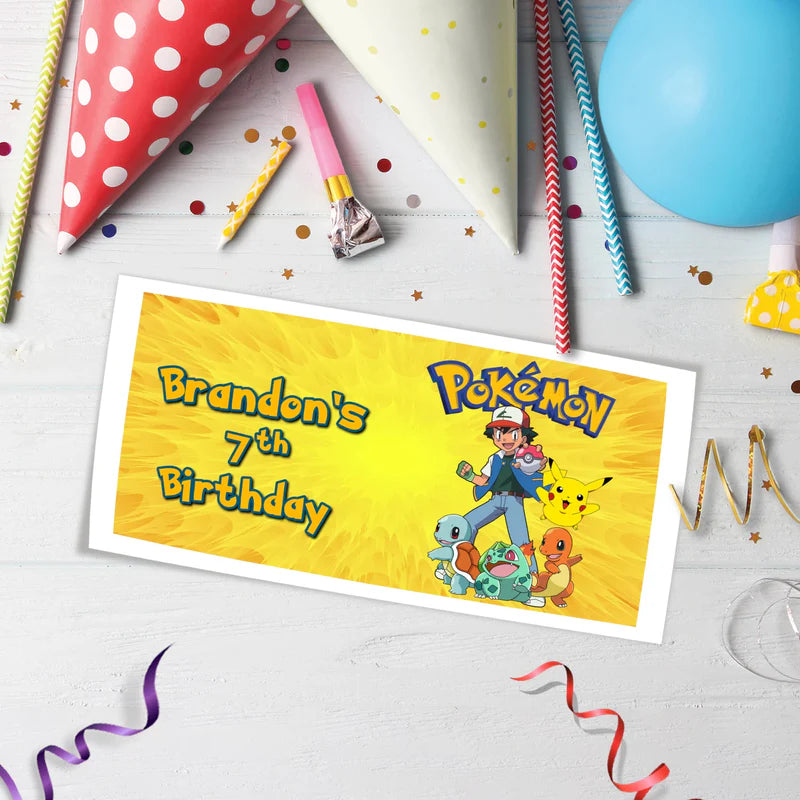 Pokemon Birthday Decorations, Anime Party Supplies, Pocket Monster Themed, Pokemon Digital Template, Editable Pokemon Image SVG PNG