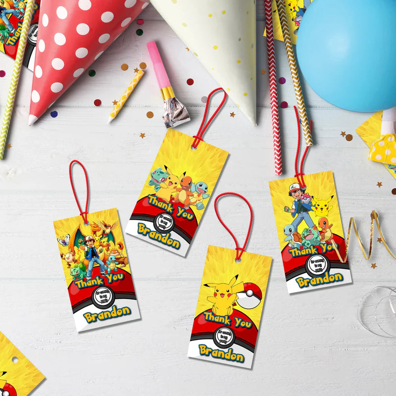 Pokemon Birthday Decorations, Anime Party Supplies, Pocket Monster Themed, Pokemon Digital Template, Editable Pokemon Image SVG PNG