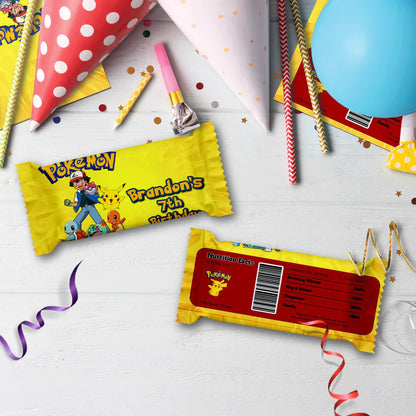 Pokemon Birthday Decorations, Anime Party Supplies, Pocket Monster Themed, Pokemon Digital Template, Editable Pokemon Image SVG PNG