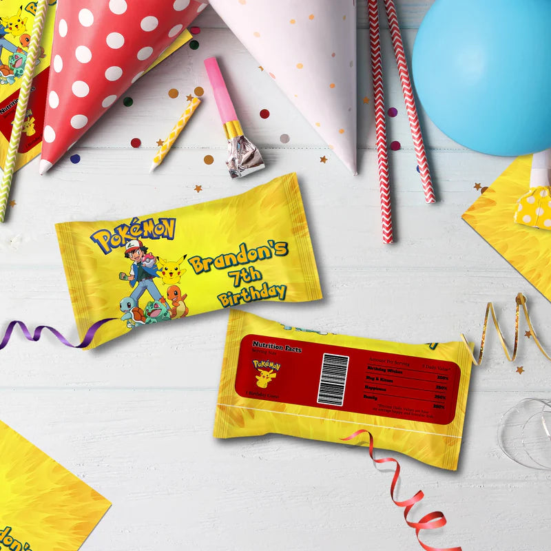 Pokemon Birthday Decorations, Anime Party Supplies, Pocket Monster Themed, Pokemon Digital Template, Editable Pokemon Image SVG PNG