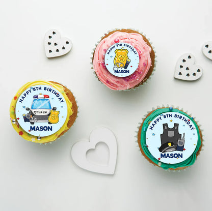 Police Car Birthday Decorations, Cop Party Supplies, Police Themed, Police cop Digital Template, Editable Kids Police Image SVG PNG