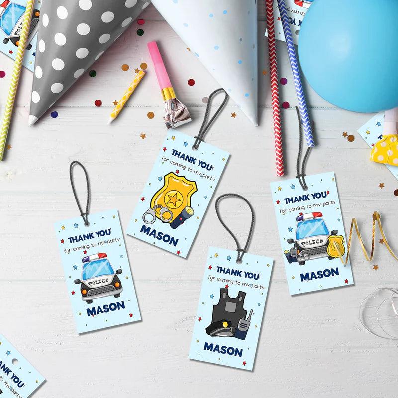 Police Car Birthday Decorations, Cop Party Supplies, Police Themed, Police cop Digital Template, Editable Kids Police Image SVG PNG