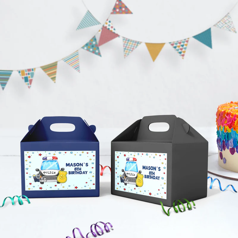 Police Car Birthday Decorations, Cop Party Supplies, Police Themed, Police cop Digital Template, Editable Kids Police Image SVG PNG