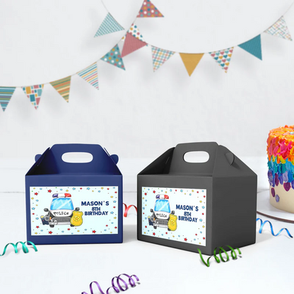 Police Car Birthday Decorations, Cop Party Supplies, Police Themed, Police cop Digital Template, Editable Kids Police Image SVG PNG