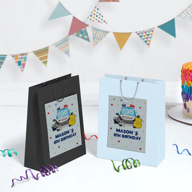 Police Car Birthday Decorations, Cop Party Supplies, Police Themed, Police cop Digital Template, Editable Kids Police Image SVG PNG