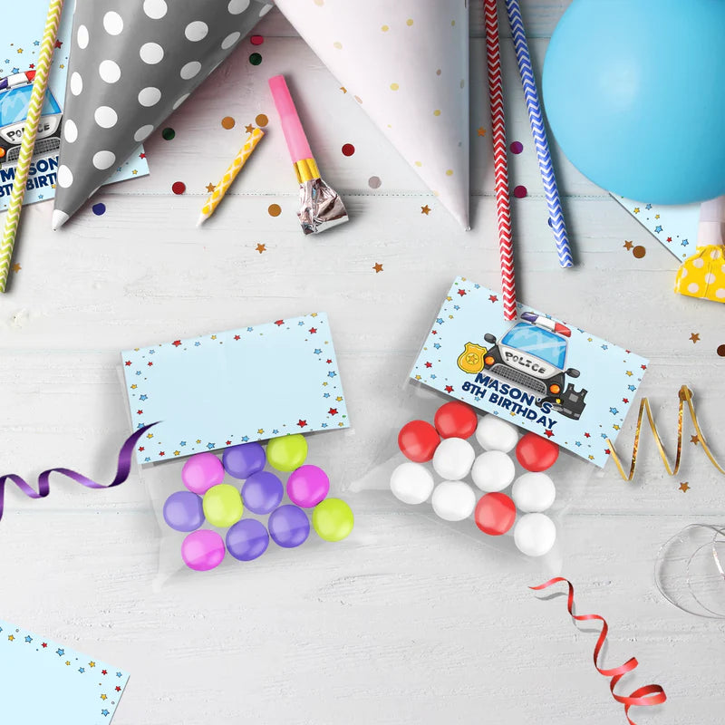 Police Car Birthday Decorations, Cop Party Supplies, Police Themed, Police cop Digital Template, Editable Kids Police Image SVG PNG