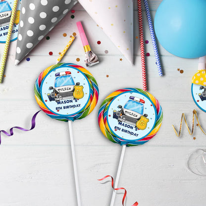 Police Car Birthday Decorations, Cop Party Supplies, Police Themed, Police cop Digital Template, Editable Kids Police Image SVG PNG