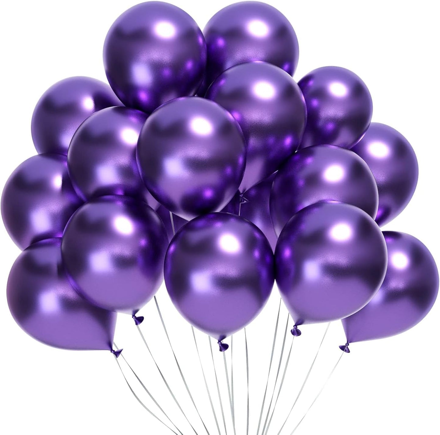 dark purple black 8 pcs double layers latex balloons