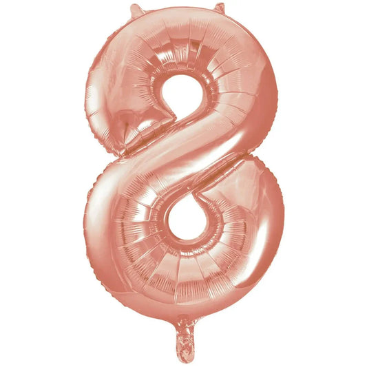 Giant Rose Gold Number 8 Foil Balloon