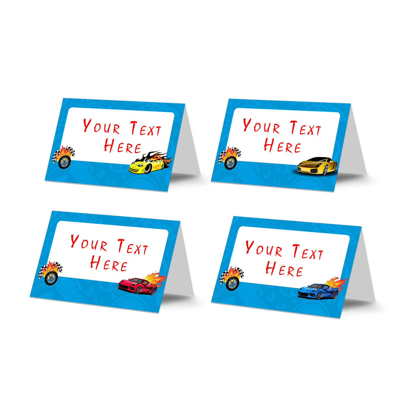 Food Tents/Food Cards for Race Car, Hotwheels, Nascar Games