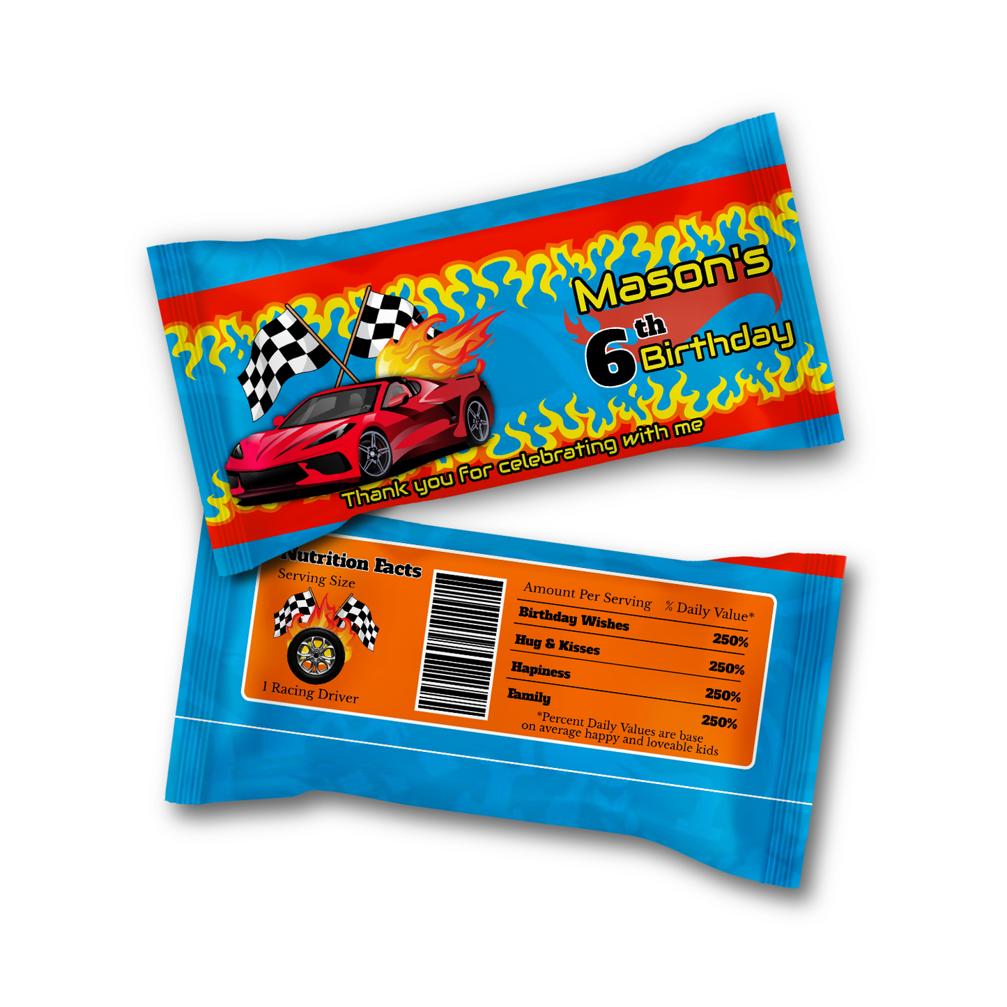 Skittles Label for Race Car, Hotwheels, Nascar Games