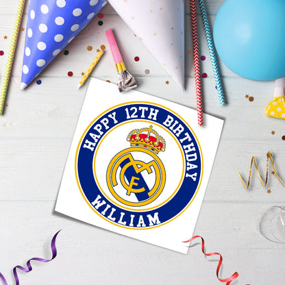 Round Real Madrid CF Personalized Cake Images - Add a Personal Touch to Your Party