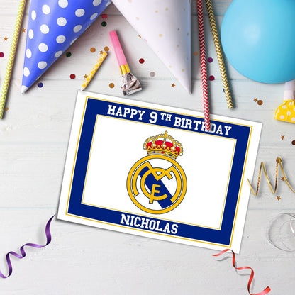 Rectangle Real Madrid CF Personalized Cake Images - Make Your Event Memorable