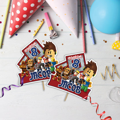 Roblox Birthday Decorations, Roblox for Boys Party Supplies, Roblox Girls, Roblox template, Roblox SVG