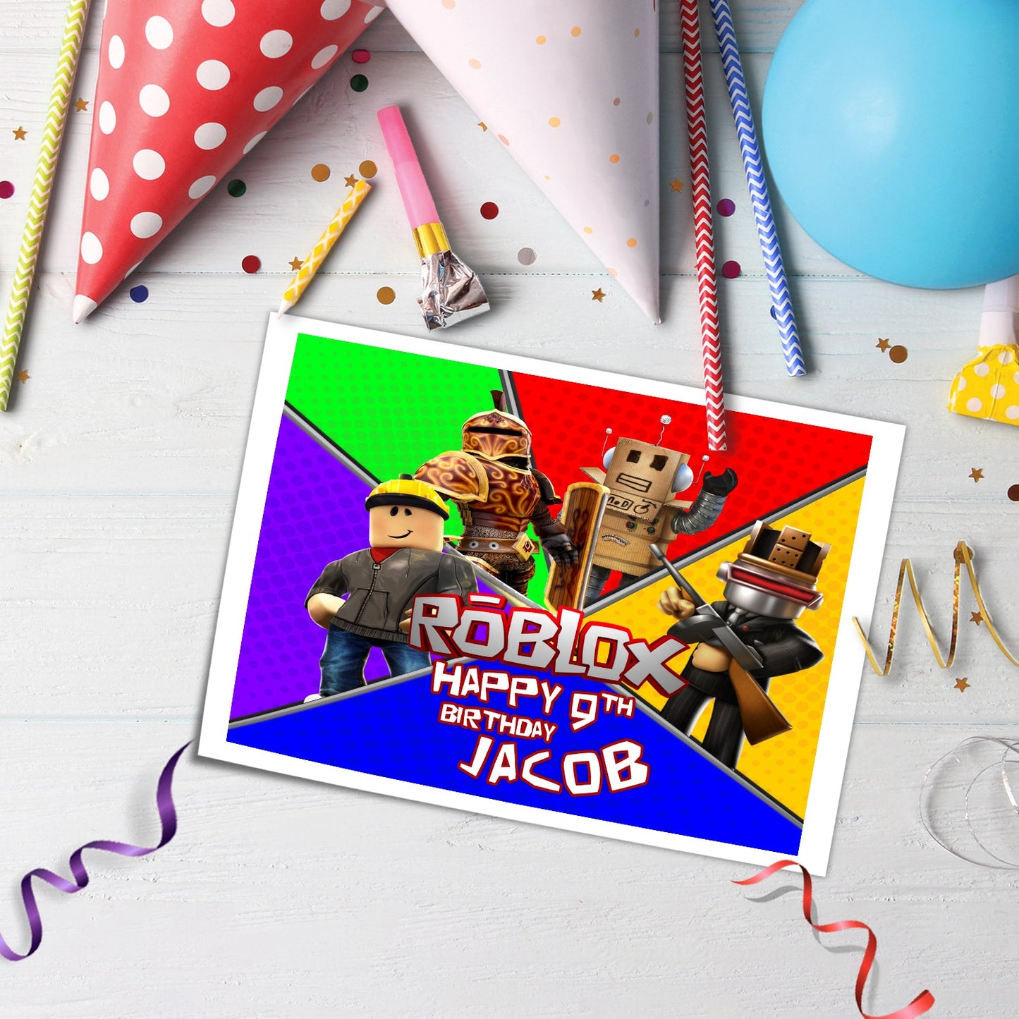 Rectangle Roblox Personalized Cake Images - Make Your Party Memorable