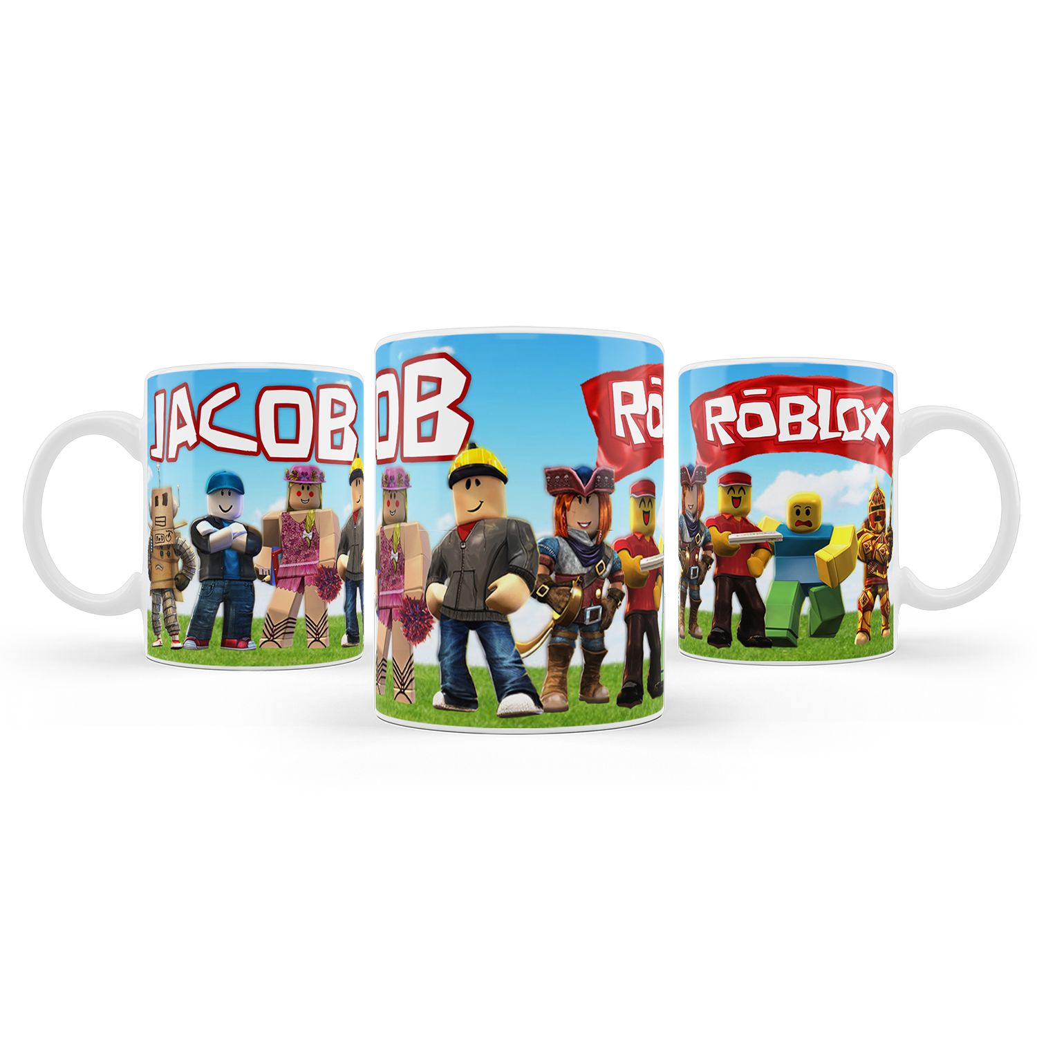 Roblox themed sublimation mug