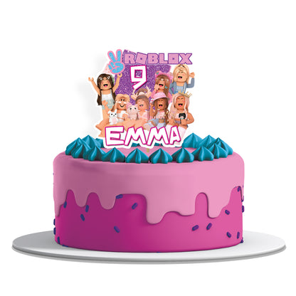 Roblox Themed Personalized Cake Toppers - Perfect for Birthday Parties and Special Events