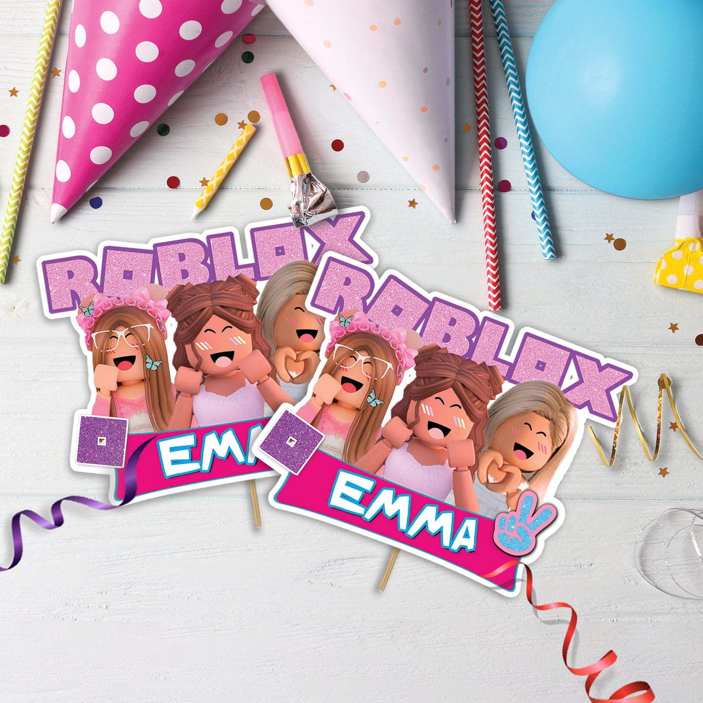 Roblox Themed Personalized Cake Toppers - Perfect for Birthday Parties and Special Events