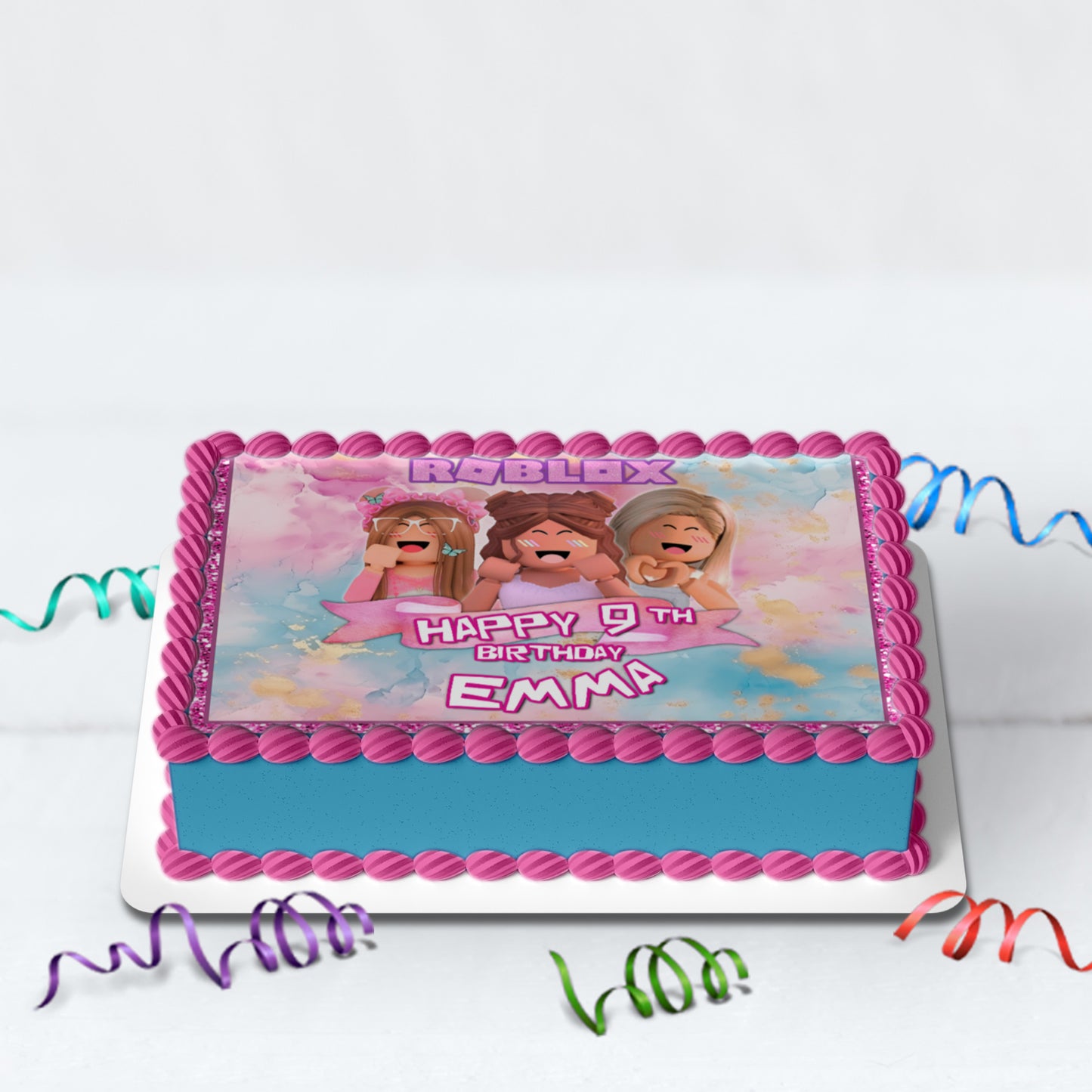 Rectangle Roblox Personalized Cake Images - Make Your Party Memorable