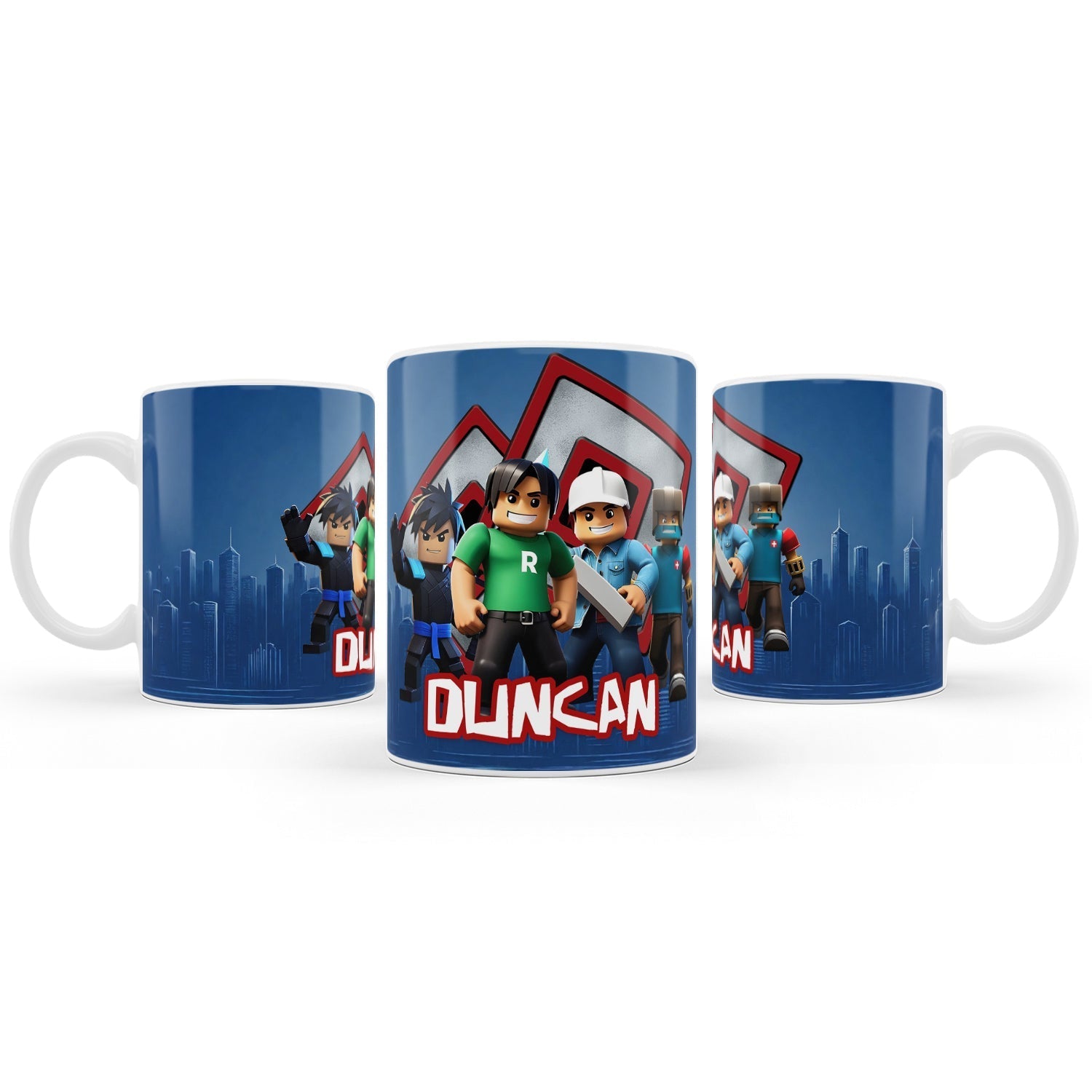 Sublimation mug with Roblox design