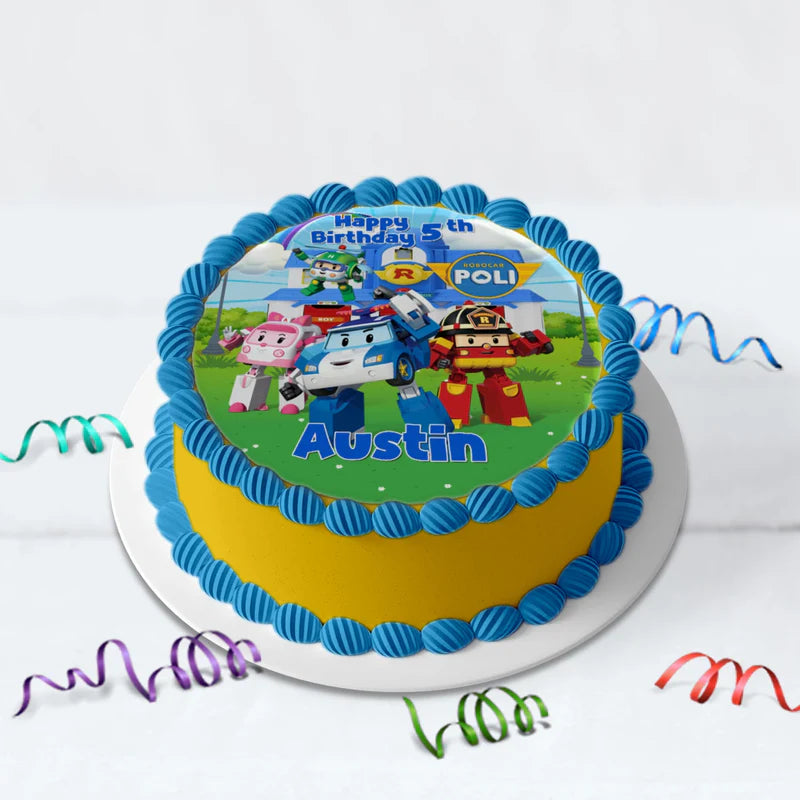 Robocar Poli Birthday Decorations, Robocar Rescue Team Party Supplies, Robocar Broomstown Themed, Robocar POLI Digital Template, Editable Robocar POLI Image SVG PNG