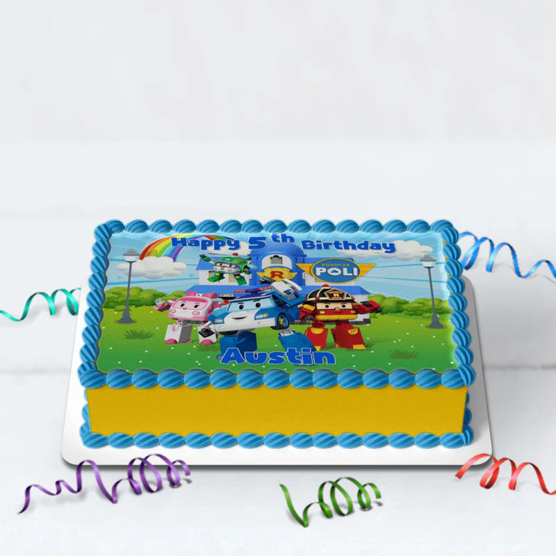 Robocar Poli Birthday Decorations, Robocar Rescue Team Party Supplies, Robocar Broomstown Themed, Robocar POLI Digital Template, Editable Robocar POLI Image SVG PNG