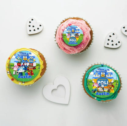 Robocar Poli Birthday Decorations, Robocar Rescue Team Party Supplies, Robocar Broomstown Themed, Robocar POLI Digital Template, Editable Robocar POLI Image SVG PNG