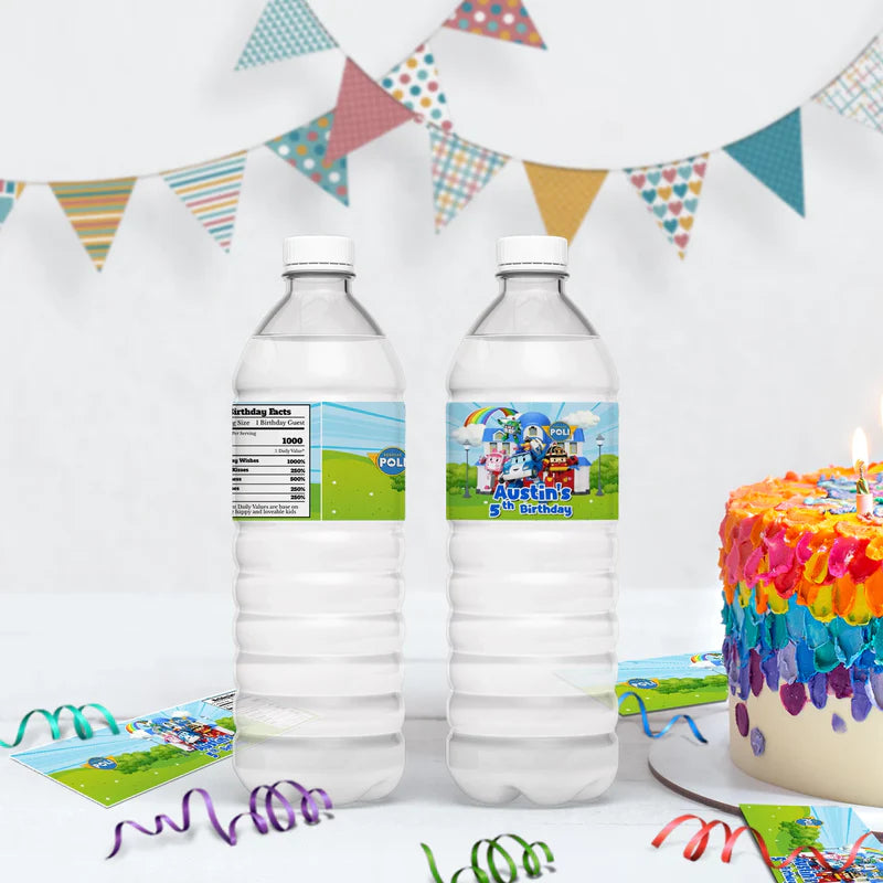 Robocar Poli Birthday Decorations, Robocar Rescue Team Party Supplies, Robocar Broomstown Themed, Robocar POLI Digital Template, Editable Robocar POLI Image SVG PNG