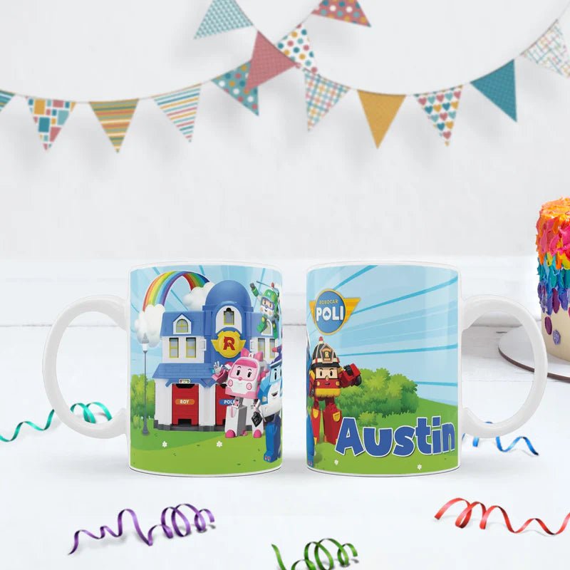 Robocar Poli Birthday Decorations, Robocar Rescue Team Party Supplies, Robocar Broomstown Themed, Robocar POLI Digital Template, Editable Robocar POLI Image SVG PNG