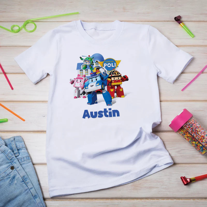 Robocar Poli Birthday Decorations, Robocar Rescue Team Party Supplies, Robocar Broomstown Themed, Robocar POLI Digital Template, Editable Robocar POLI Image SVG PNG