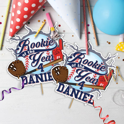 Rookie of The Year Birthday Decorations, MVP Sport Party Supplies, Baseball Themed, Rookie of the Year Digital Template, Editable Rookie of the Year Image SVG PNG