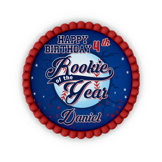rookie of the year edible icing cake image printable for celebration