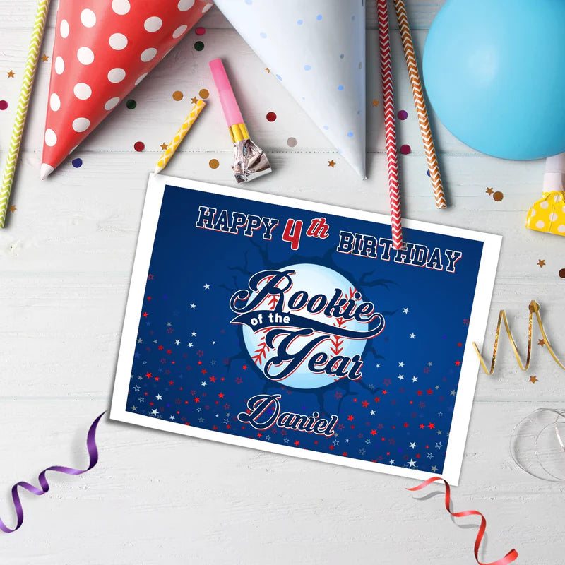 Rookie of the Year Sheet Cake Topper | Edible Image | Printable File