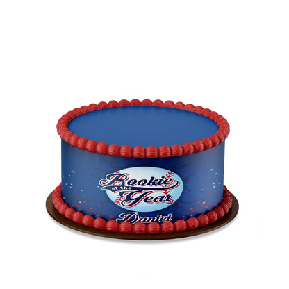 rookie of the year edible cake strips personalized for birthday cake