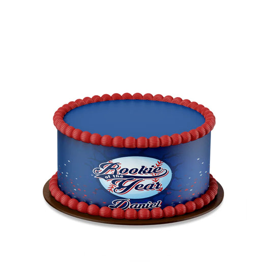 rookie of the year edible cake strips personalized for birthday cake