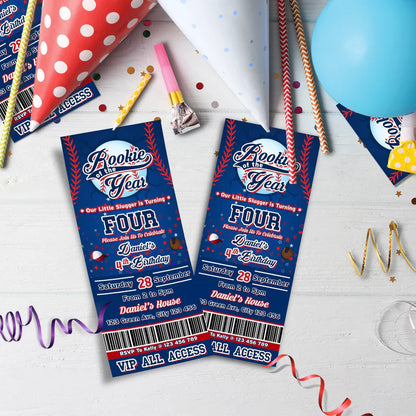 Rookie of The Year Birthday Decorations, MVP Sport Party Supplies, Baseball Themed, Rookie of the Year Digital Template, Editable Rookie of the Year Image SVG PNG