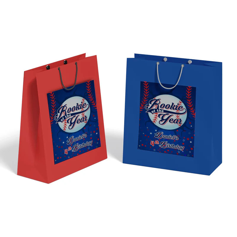 rookie of the year goodie bag label for party favors
