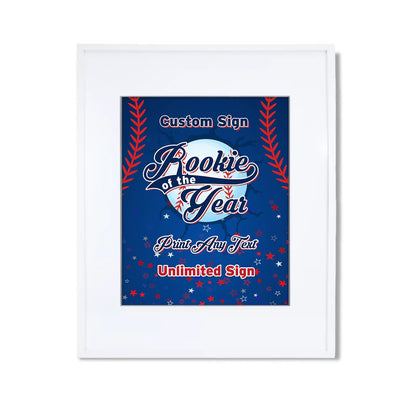 rookie of the year custom party sign with editable text