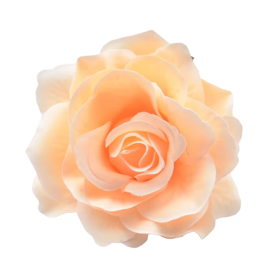 Large Champagne Rose Artificial Flower Cake Topper | Flower Head Cake Decoration