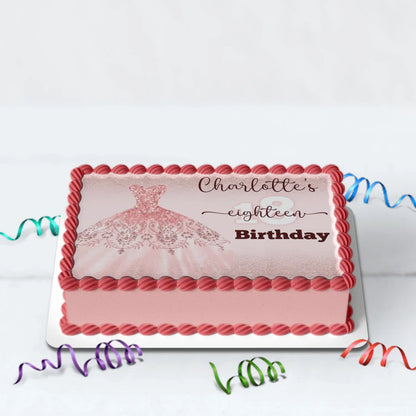 18th birthday Birthday Decorations, 16th birthday Party Supplies, Teen Birthday Themed, Adult Birthday Digital Template, Editable Rose Gold Image SVG PNG