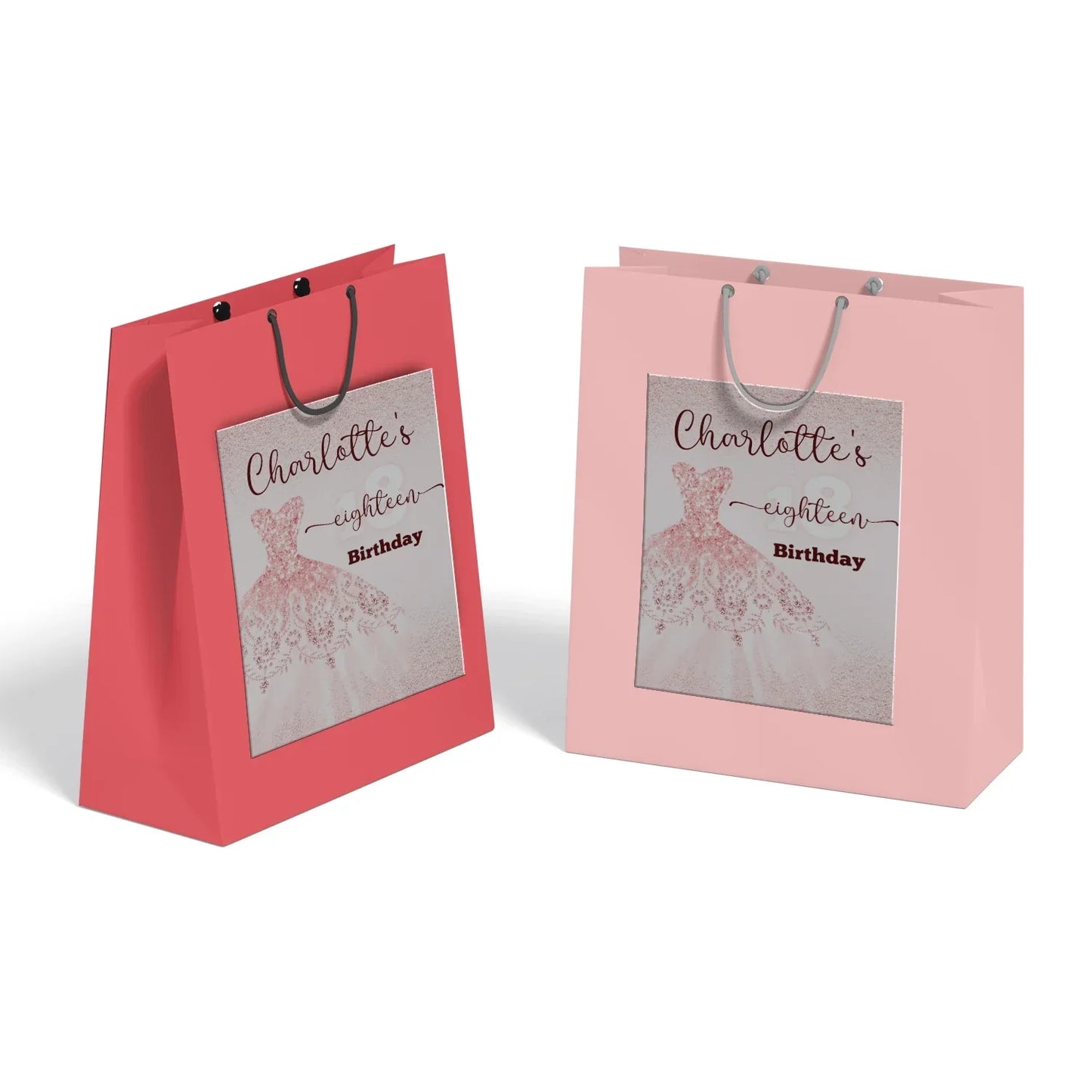 Rose Gold Goodie Bag Label elegant party favor bag labels for birthdays and celebrations