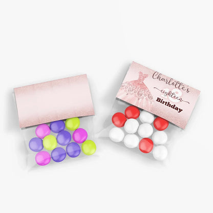 Rose Gold Treat Bag Topper Label personalized bag topper labels for treat giveaways
