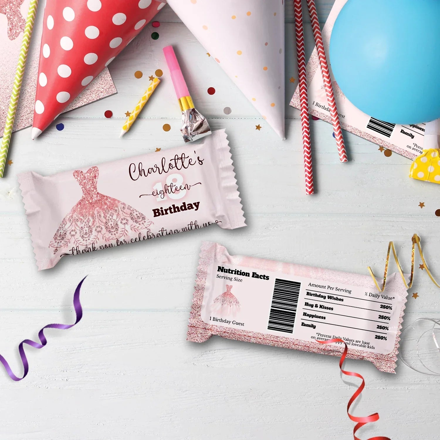 18th birthday Birthday Decorations, 16th birthday Party Supplies, Teen Birthday Themed, Adult Birthday Digital Template, Editable Rose Gold Image SVG PNG