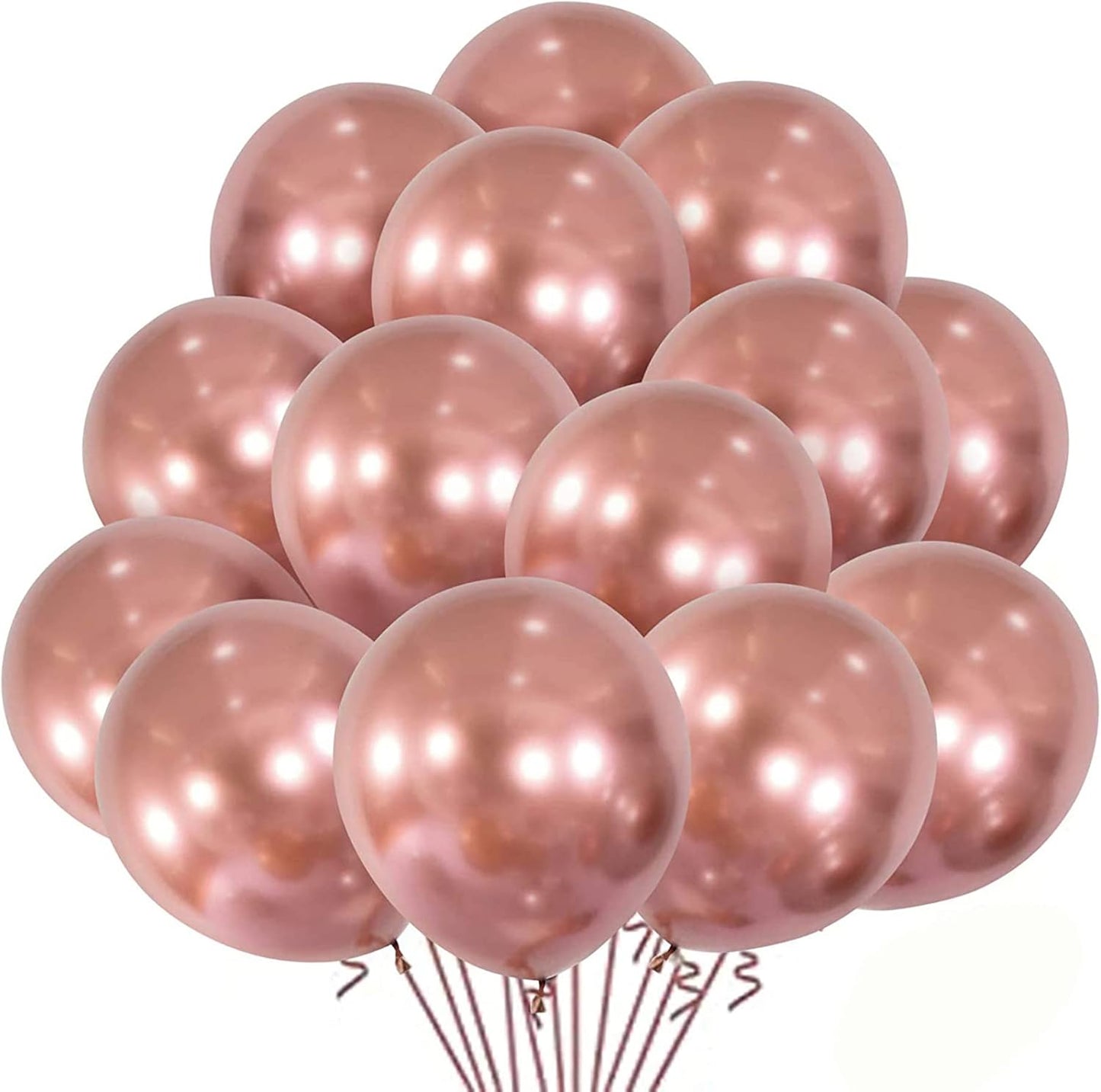 rose gold black 8 pcs double layers latex balloons